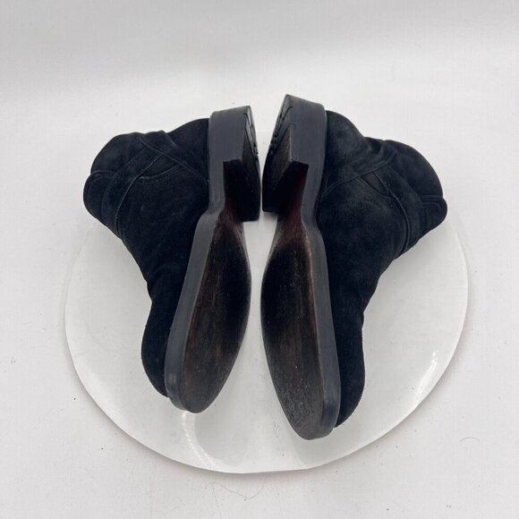 Cesare Paciotti Men Size 6.5 Black Suede Silver Buckle Ankle Casual Shoes - Picture 9 of 16